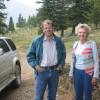 Kris and Freda Peterson at Cemetery